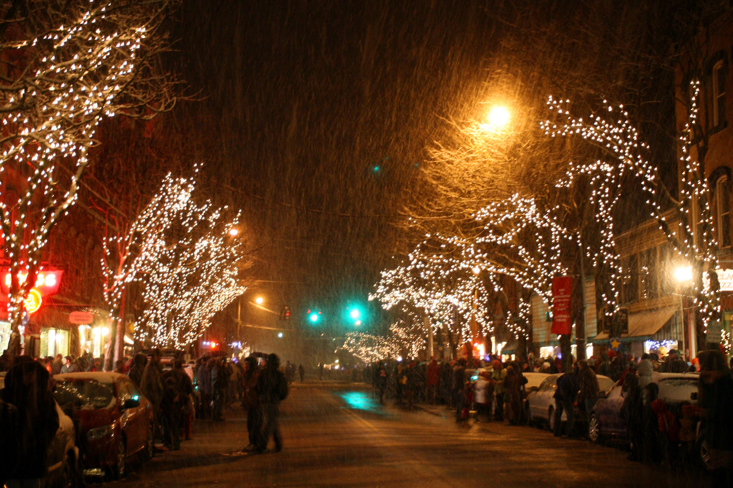 photo of lights at Sinterklaas celebration