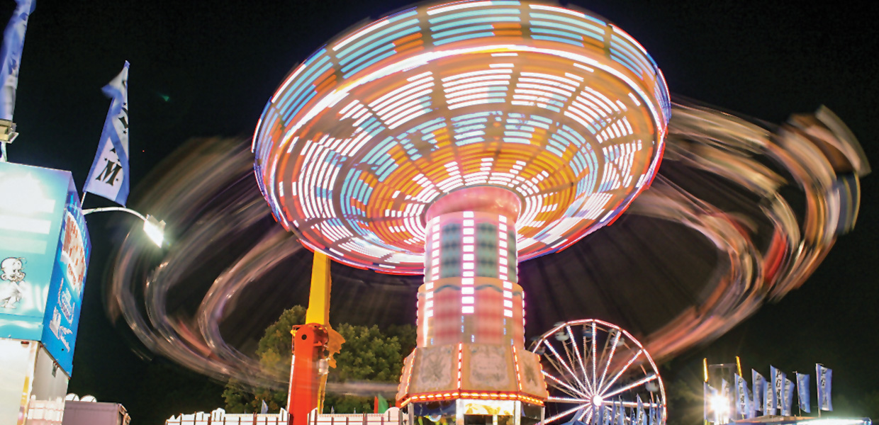 photo of ride in motion at Dutchess County Fair