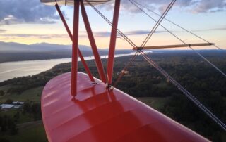 photo of view from Aerodrome biplane